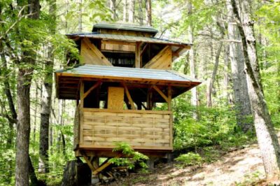 pagoda made from natural materials