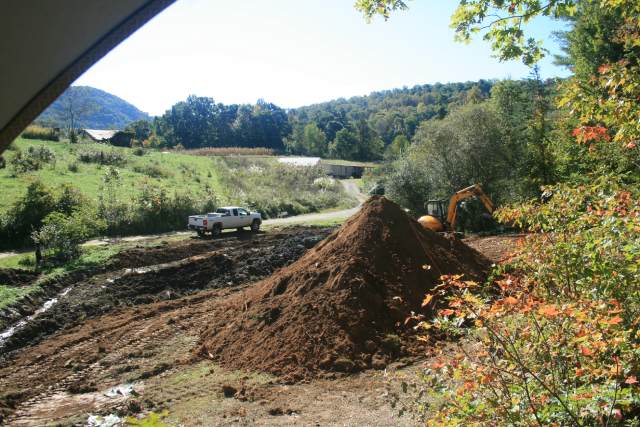 earthworks project on homestead near asheville nc
