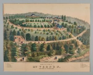 historical image of George Washington's apple orchard at Mt. Vernon