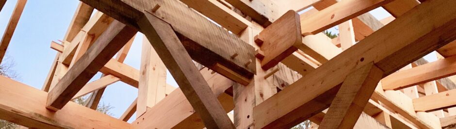 beams of timber frame building