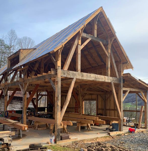 timber framed building