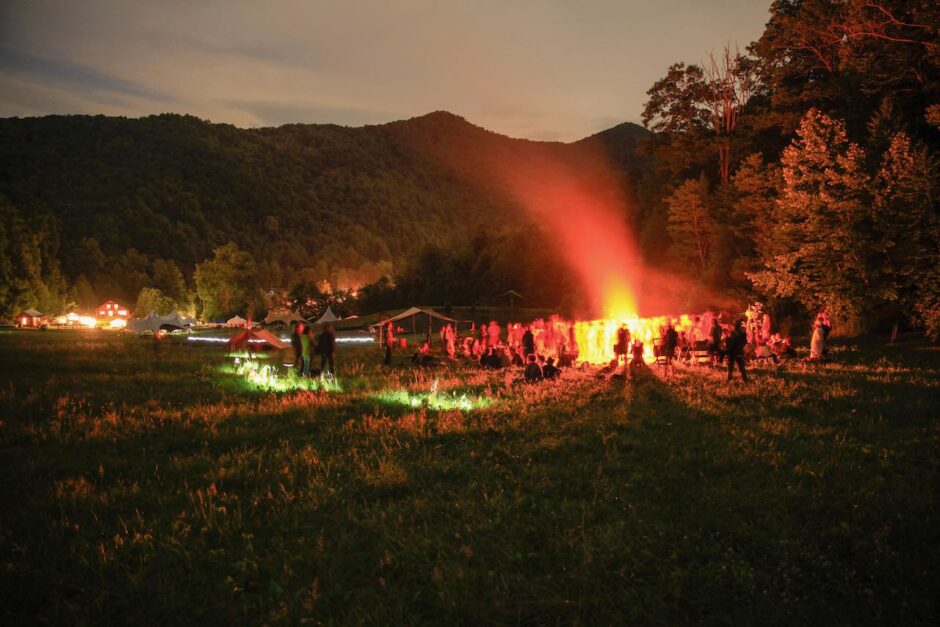 Evening fire at Firefly Gathering