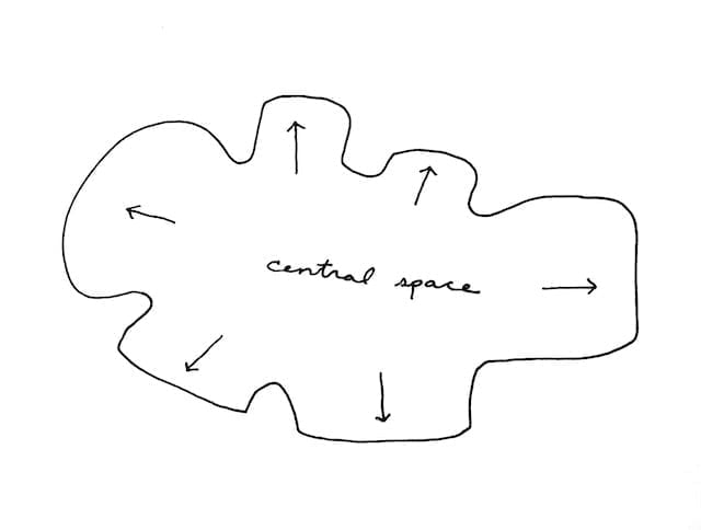 basic design diagram of a tiny house for one person