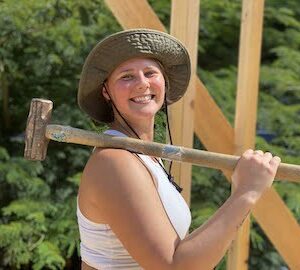 Woman builds tiny house