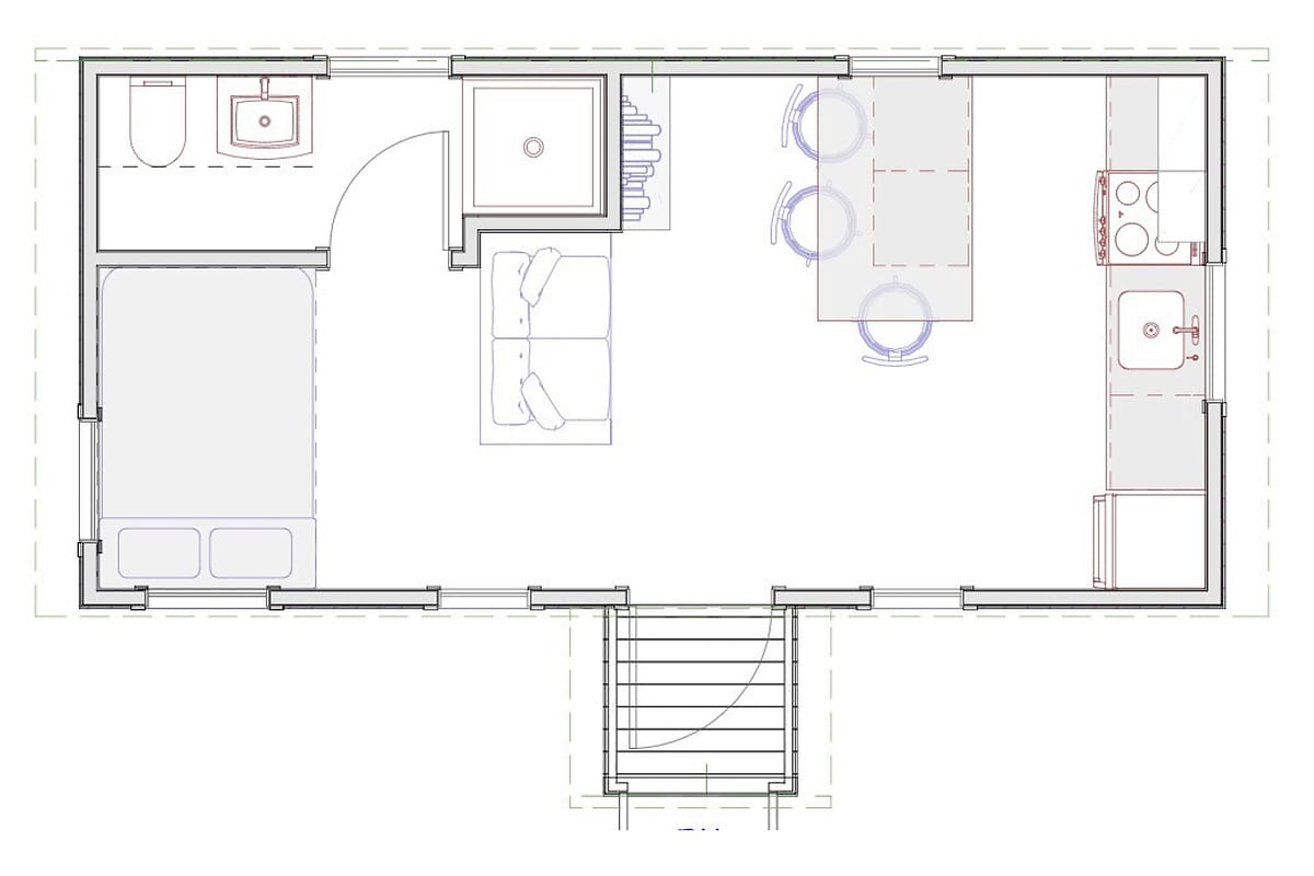 Floorplan for Helene Tiny House Plans $27 Floorplan for Helene Tiny House Plans $27